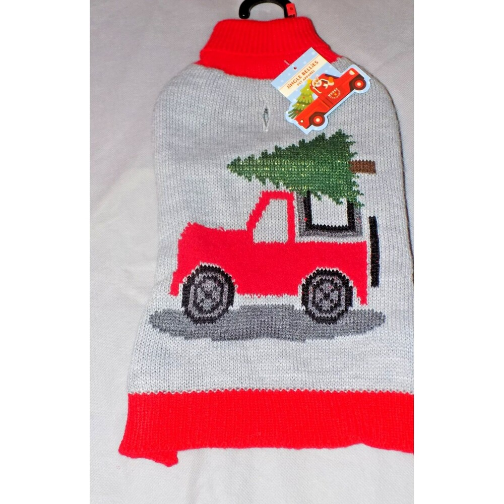 New Dog pet sweater Christmas truck size small